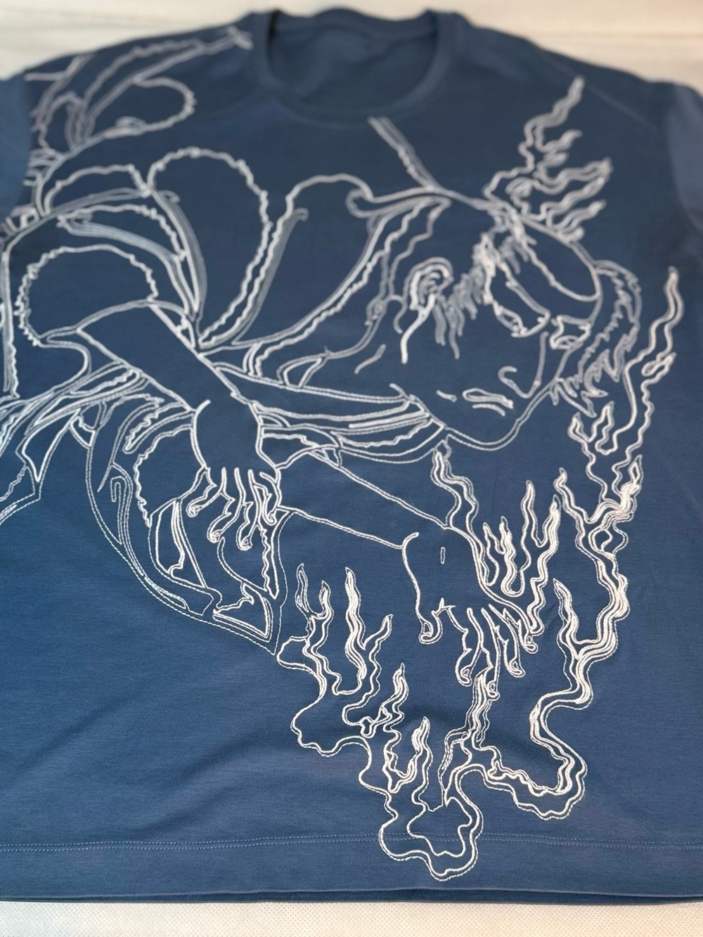 Rare Diesel Black Gold Art Shirt Oversized Embroidered Samurai Design size XL